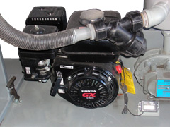 5.5hp Honda engine features hour meter and tachometer